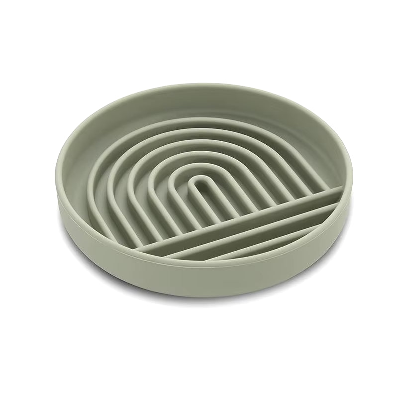 Pet Supplies Slow Food Bowl Cat Anti-Knockover Anti-Slip Food Bowl Puppy Anti-Choking Silicone Toy Food Plate