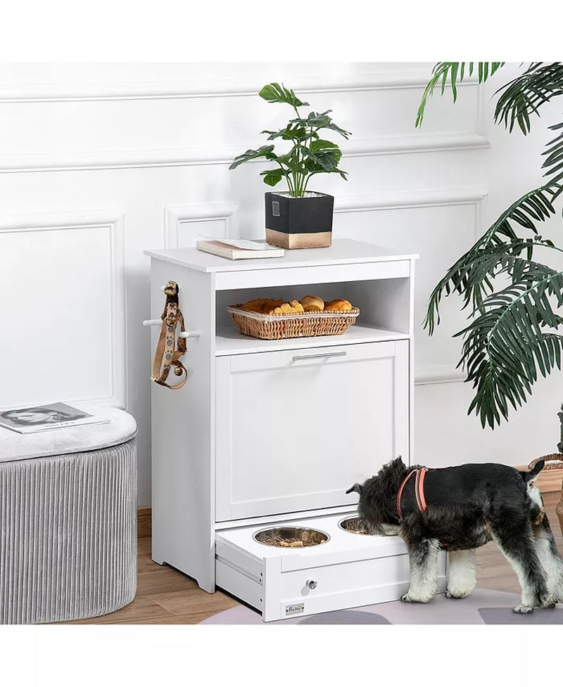 Pet Feeder Station Storage Cabinet, Storage Container,