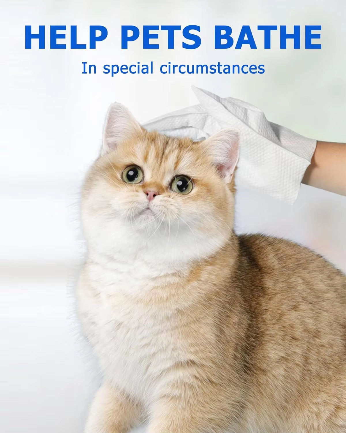 Cleaning Wipes Gloves for Dog and Cat,Pet Bathing Wipes Cleaning & Deodorizing,Dog Wipes for Body Paws Butt Daily Care,Cat Groom