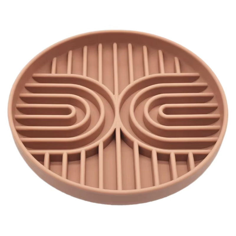 Pet Supplies Slow Food Bowl Cat Anti-Knockover Anti-Slip Food Bowl Puppy Anti-Choking Silicone Toy Food Plate