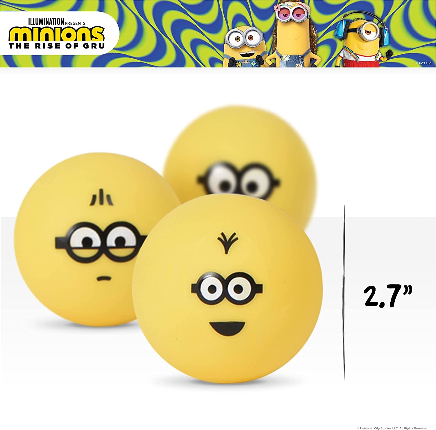 Despicable Me Vinyl Squeaker Ball Dog Toys Bob, Kevin, and Otto, 3 Pack | Yellow Plastic Small Squeaky Dog Chew Toys from  | Plastic Dog Toys