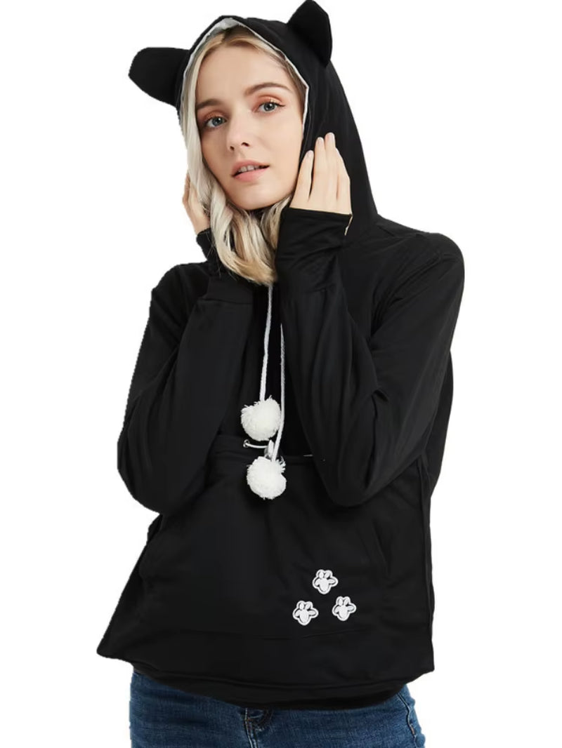 Fashion 2023 High Quality Cat Lovers Hoodies Ears Cuddle Pouch Dog Pet Hoodies for Casual Kangaroo Pullovers Sweatshirt New