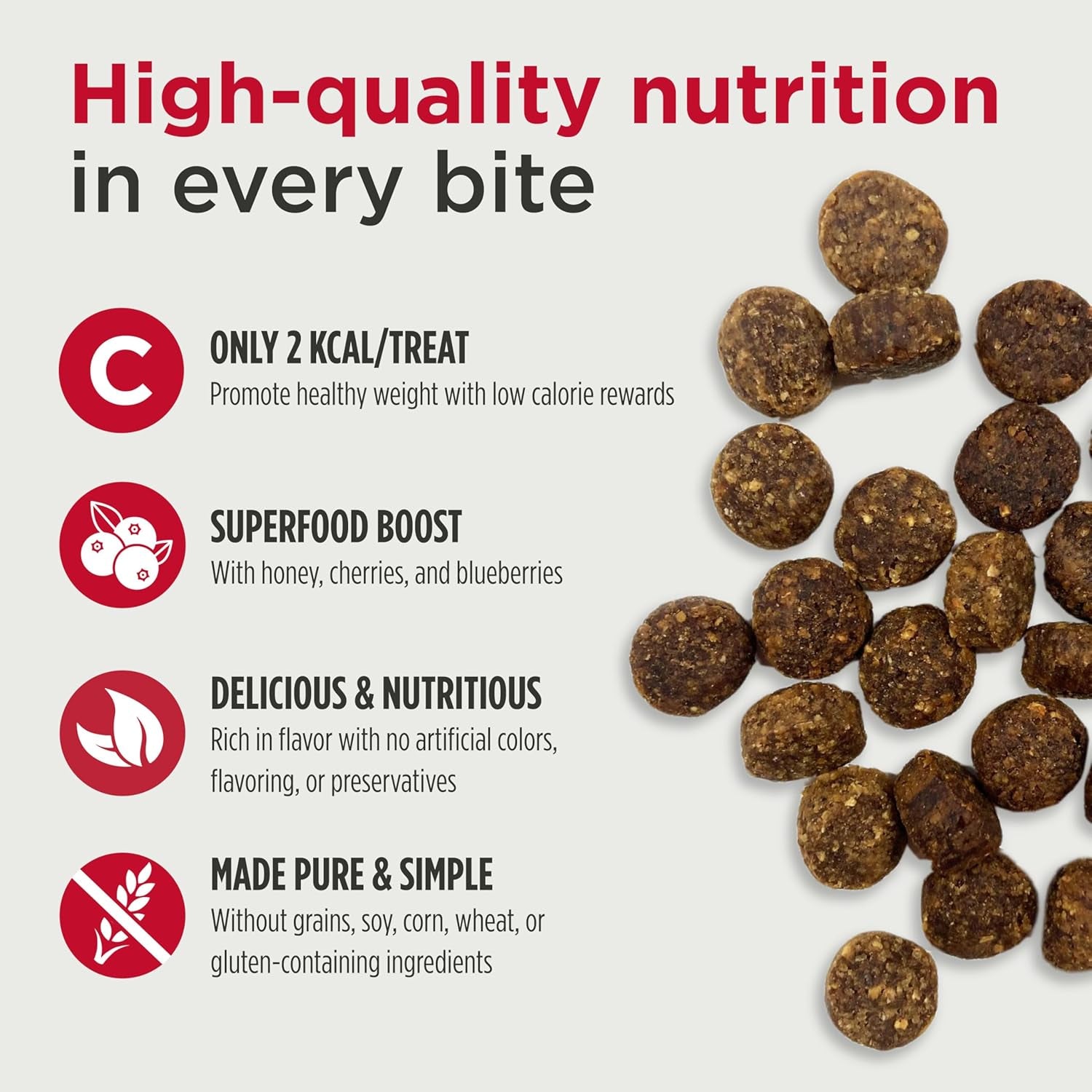 Duck Flavor Healthy Dog and Puppy Training Treats, 4 Ounce Pouch