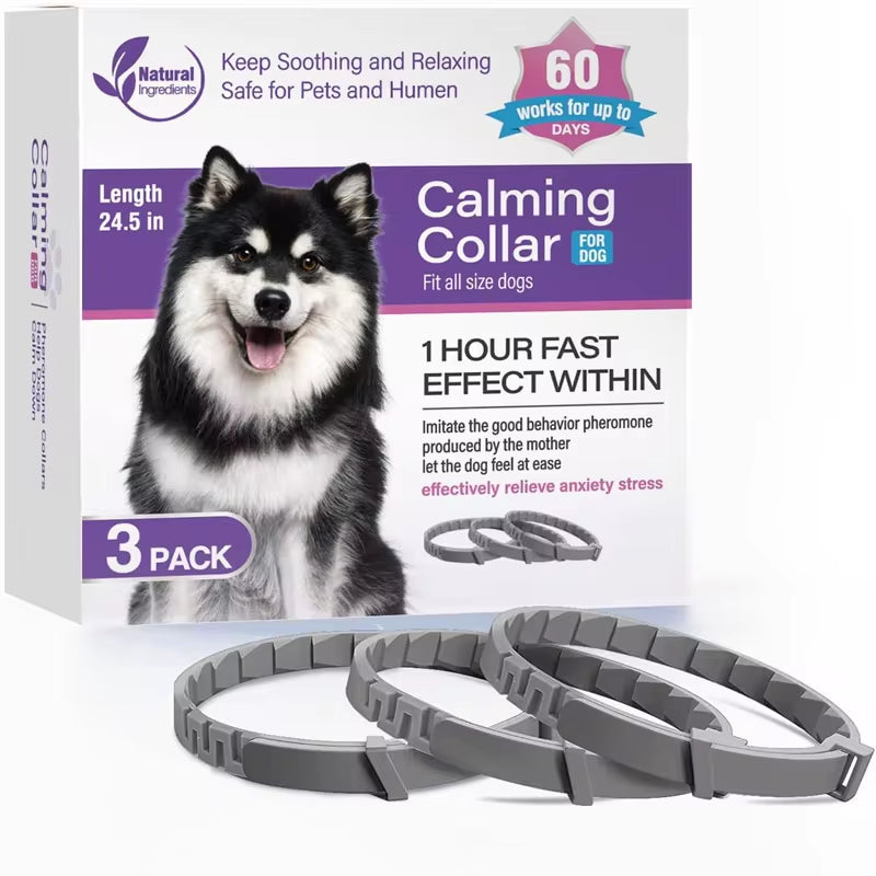 3/4 Pc Dogs Calming Pheromone Collars Cats Relieve Anxiety Adjustable Comfortable Collar for Puppy Kitten Large Pets Accessories