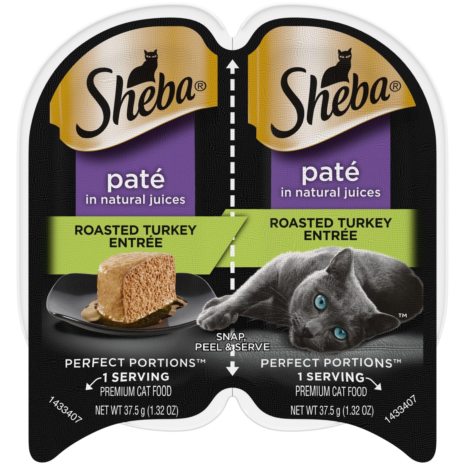 Sheba Perfect Portions Wet Cat Food Pate Roasted Turkey 24 Twin Pack Trays
