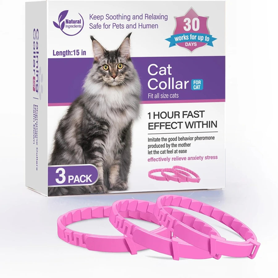 3/4 Pc Dogs Calming Pheromone Collars Cats Relieve Anxiety Adjustable Comfortable Collar for Puppy Kitten Large Pets Accessories
