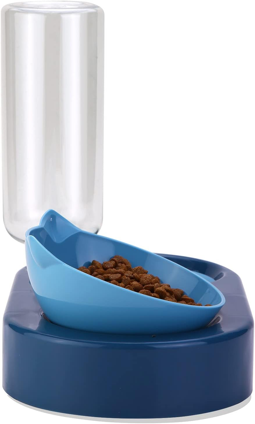 Cat Dog Automatic Water and Food Bowls,Tilted Cat Food Bowl Water Food Bowl Double 0-15°Adjustable Tilted Water and Food Bowl Set,Raised Pet Bowl for Cats or Small Dogs Cat Water Bowl