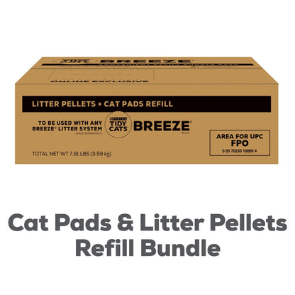 Purina  Breeze Non Clumping Cat Litter Pellets, Low Dust, Odor Control, (8) 7 Lb. Pouch