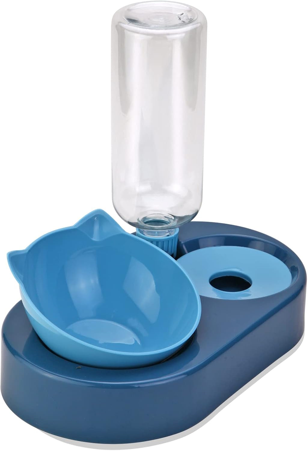 Cat Dog Automatic Water and Food Bowls,Tilted Cat Food Bowl Water Food Bowl Double 0-15°Adjustable Tilted Water and Food Bowl Set,Raised Pet Bowl for Cats or Small Dogs Cat Water Bowl