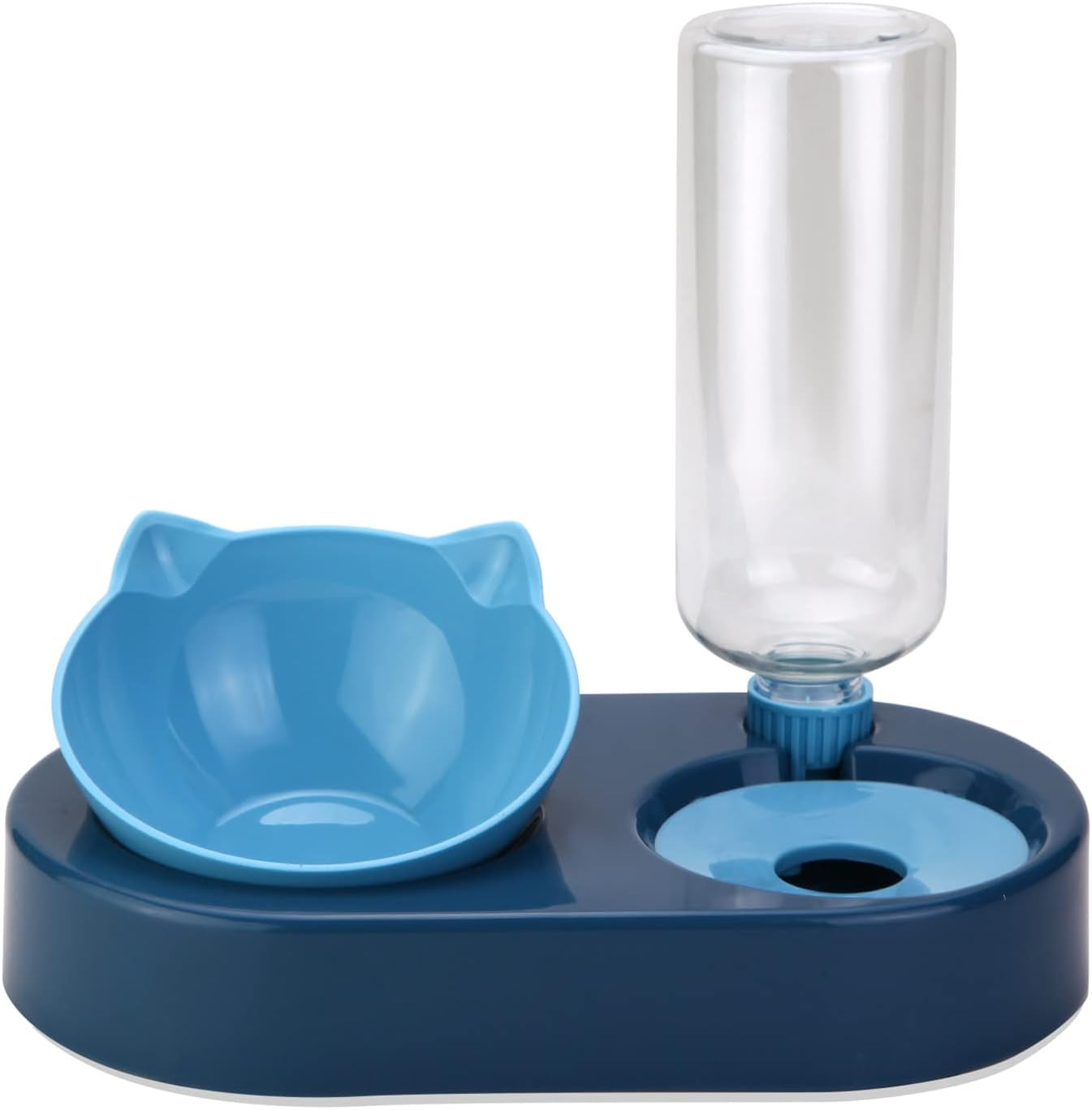 Cat Dog Automatic Water and Food Bowls,Tilted Cat Food Bowl Water Food Bowl Double 0-15°Adjustable Tilted Water and Food Bowl Set,Raised Pet Bowl for Cats or Small Dogs Cat Water Bowl